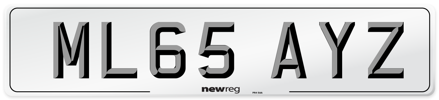 ML65 AYZ Number Plate from New Reg